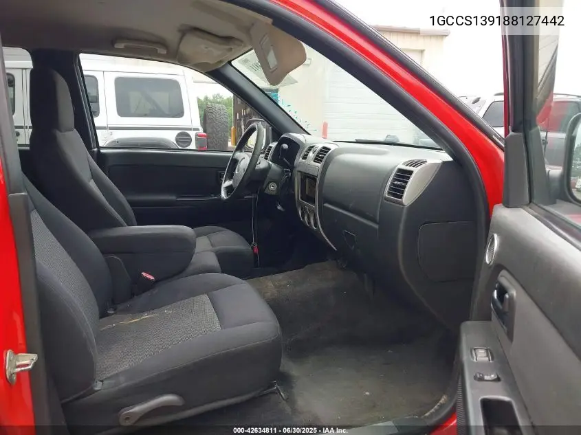 2008 Chevrolet Colorado Lt VIN: 1GCCS139188127442 Lot: 42634811
