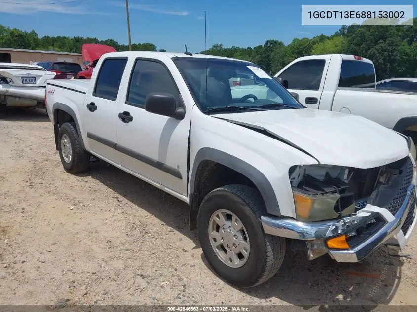 2008 Chevrolet Colorado Lt VIN: 1GCDT13E688153002 Lot: 42646563