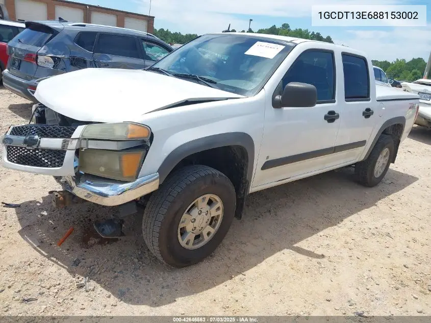 2008 Chevrolet Colorado Lt VIN: 1GCDT13E688153002 Lot: 42646563