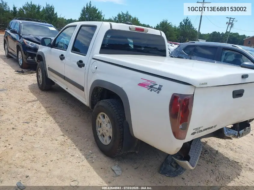 2008 Chevrolet Colorado Lt VIN: 1GCDT13E688153002 Lot: 42646563