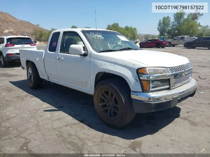 2009 Chevrolet Colorado Work Truck VIN: 1GCDT19E798157522 Lot: 42802989