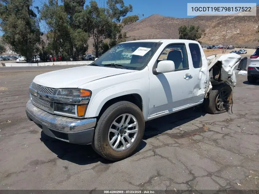 2009 Chevrolet Colorado Work Truck VIN: 1GCDT19E798157522 Lot: 42802989