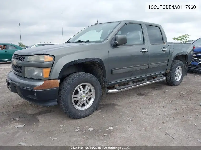 2010 Chevrolet Colorado Lt VIN: 1GCJTCDE4A8117960 Lot: 12334810
