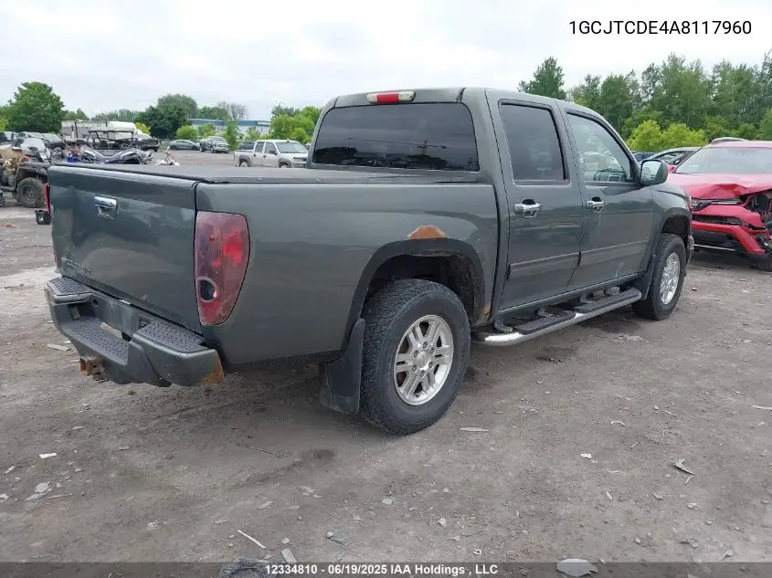 2010 Chevrolet Colorado Lt VIN: 1GCJTCDE4A8117960 Lot: 12334810