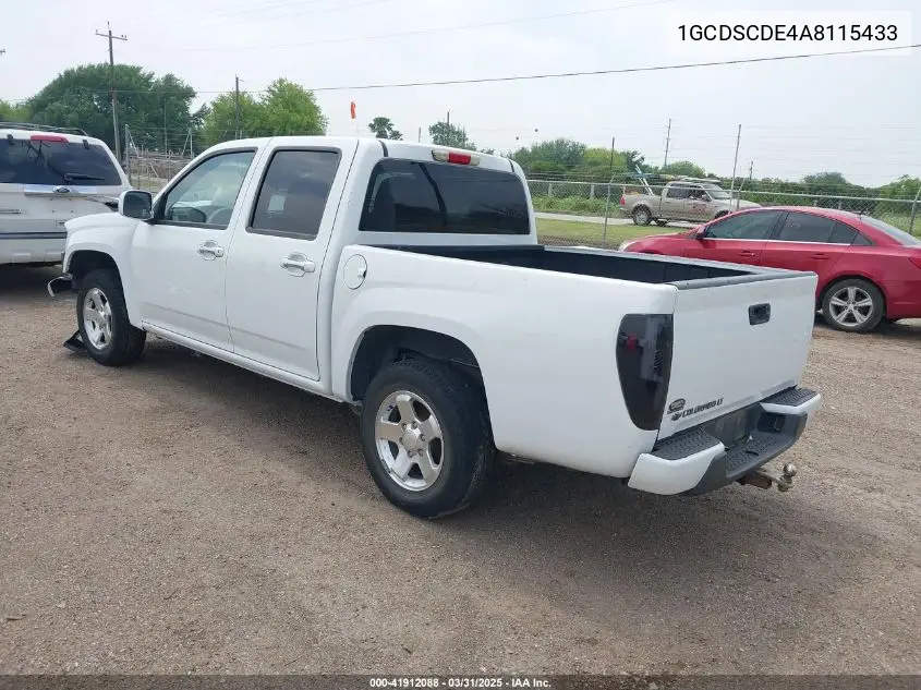 2010 Chevrolet Colorado 1Lt VIN: 1GCDSCDE4A8115433 Lot: 41912088