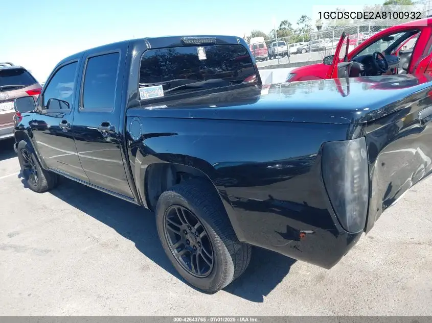 2010 Chevrolet Colorado 1Lt VIN: 1GCDSCDE2A8100932 Lot: 42643765