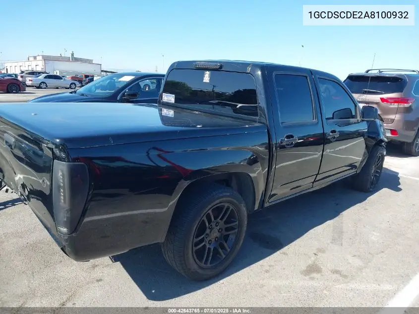 2010 Chevrolet Colorado 1Lt VIN: 1GCDSCDE2A8100932 Lot: 42643765