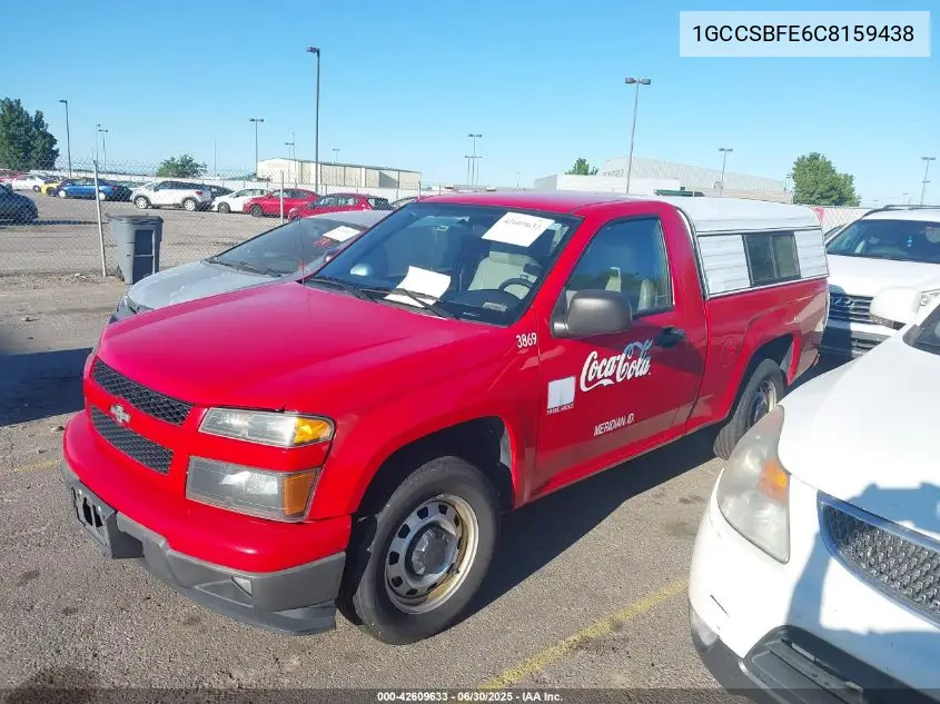 2012 Chevrolet Colorado Work Truck VIN: 1GCCSBFE6C8159438 Lot: 42609633