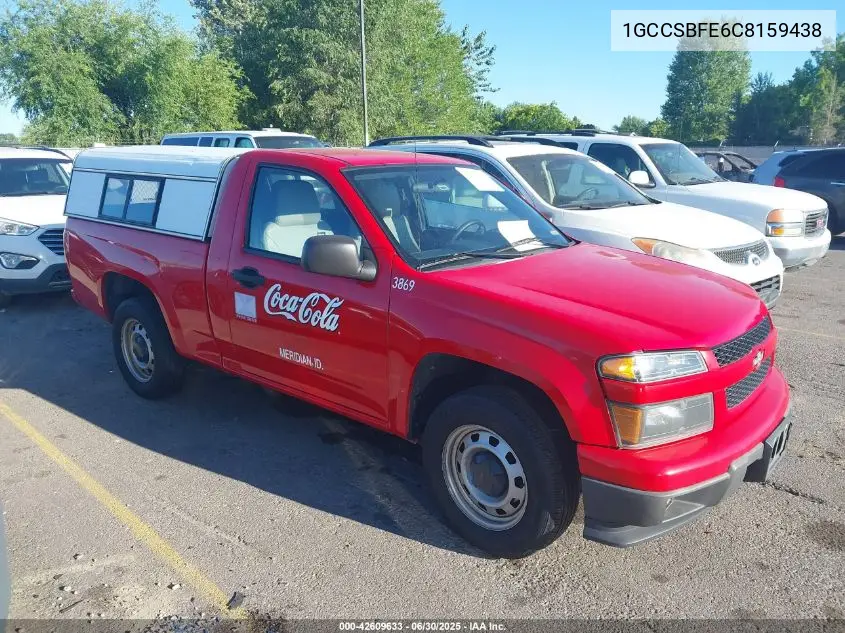 2012 Chevrolet Colorado Work Truck VIN: 1GCCSBFE6C8159438 Lot: 42609633