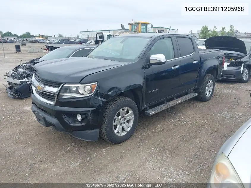 2015 Chevrolet Colorado Lt VIN: 1GCGTBE39F1205968 Lot: 12346675