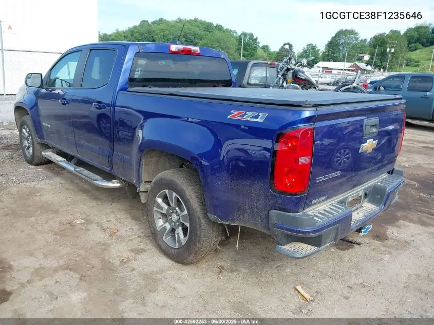 2015 Chevrolet Colorado Z71 VIN: 1GCGTCE38F1235646 Lot: 42592253