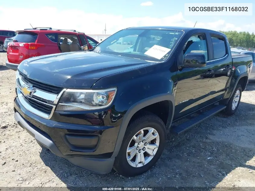 2015 Chevrolet Colorado Lt VIN: 1GCGSBE33F1168032 Lot: 42619105