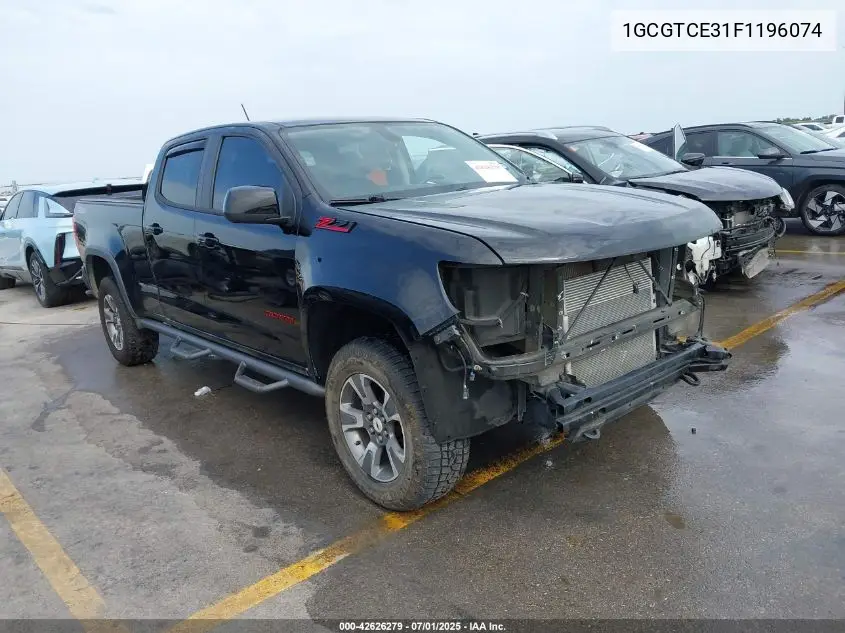 2015 Chevrolet Colorado Z71 VIN: 1GCGTCE31F1196074 Lot: 42626279
