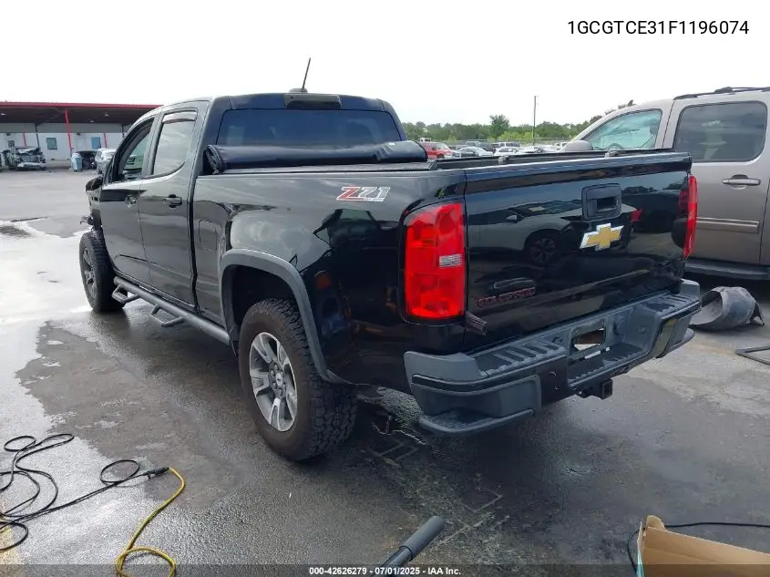 2015 Chevrolet Colorado Z71 VIN: 1GCGTCE31F1196074 Lot: 42626279