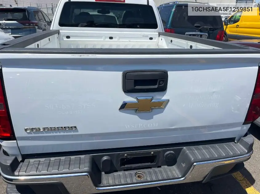 2015 Chevrolet Colorado Wt VIN: 1GCHSAEA5F1259851 Lot: 42631348