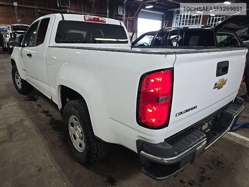 2015 Chevrolet Colorado Wt VIN: 1GCHSAEA5F1259851 Lot: 42631348