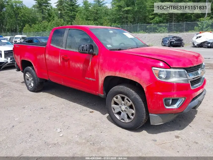 2015 Chevrolet Colorado Lt VIN: 1GCHTBE31F1151831 Lot: 42632869