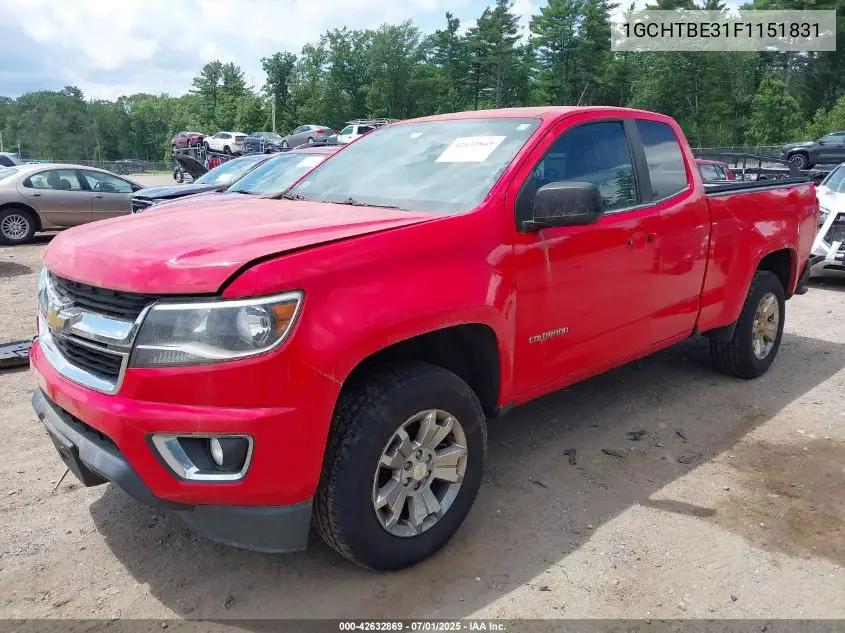 2015 Chevrolet Colorado Lt VIN: 1GCHTBE31F1151831 Lot: 42632869