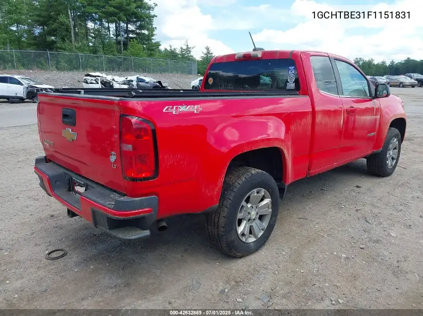 2015 Chevrolet Colorado Lt VIN: 1GCHTBE31F1151831 Lot: 42632869
