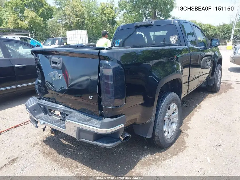 2015 Chevrolet Colorado Lt VIN: 1GCHSBEA0F1151160 Lot: 42772661
