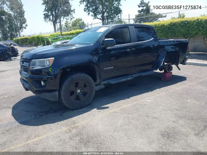 2015 Chevrolet Colorado Lt VIN: 1GCGSBE35F1275874 Lot: 42777215