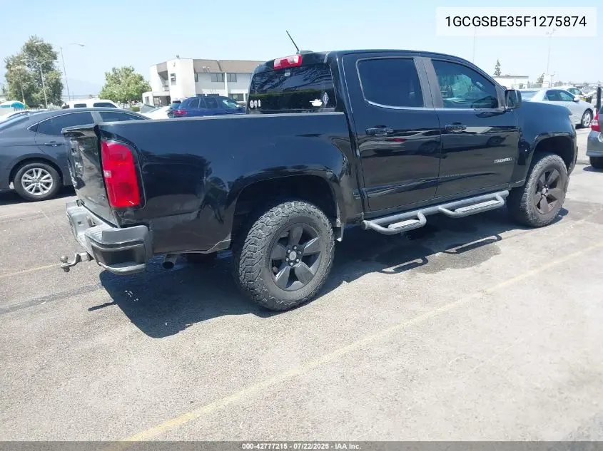 2015 Chevrolet Colorado Lt VIN: 1GCGSBE35F1275874 Lot: 42777215