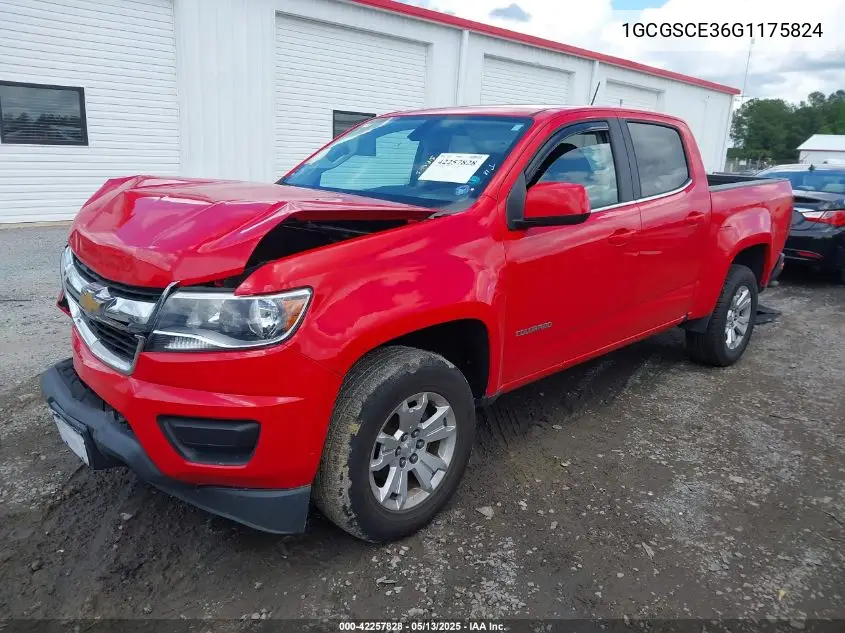 2016 Chevrolet Colorado Lt VIN: 1GCGSCE36G1175824 Lot: 42257828