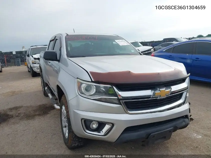 2016 Chevrolet Colorado Lt VIN: 1GCGSCE36G1304659 Lot: 42638424