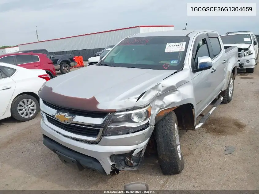2016 Chevrolet Colorado Lt VIN: 1GCGSCE36G1304659 Lot: 42638424