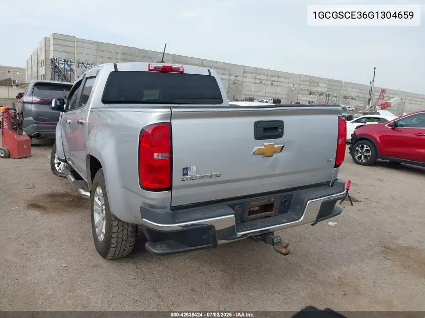 2016 Chevrolet Colorado Lt VIN: 1GCGSCE36G1304659 Lot: 42638424