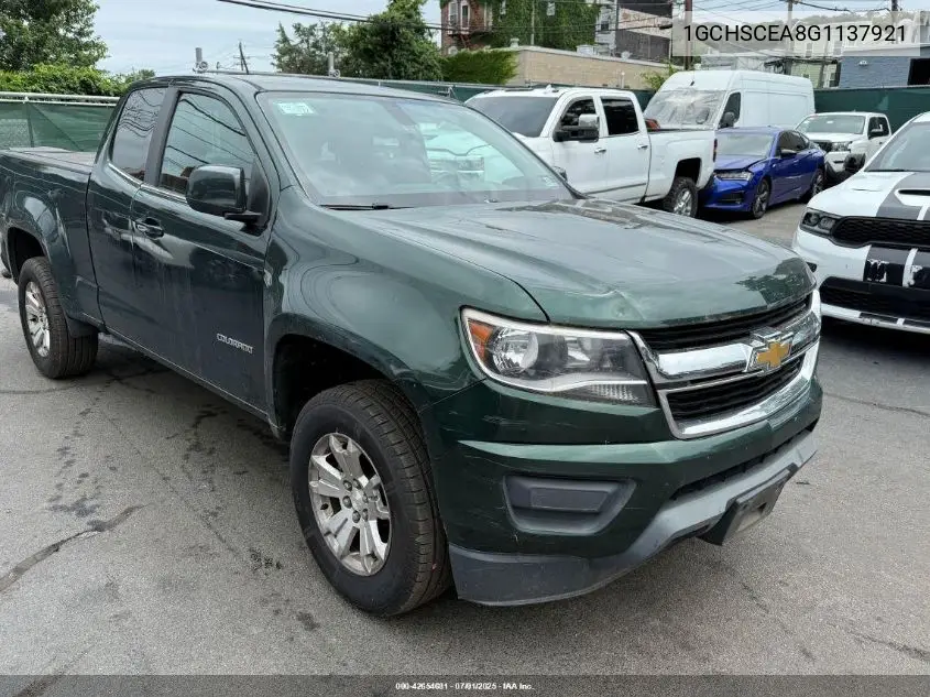 2016 Chevrolet Colorado Lt VIN: 1GCHSCEA8G1137921 Lot: 42654681