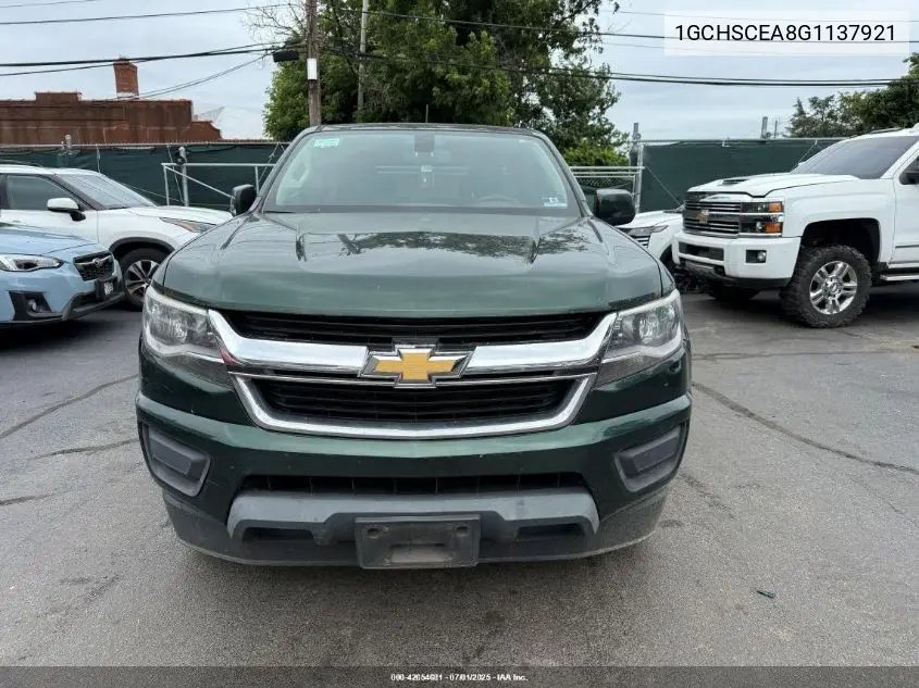 2016 Chevrolet Colorado Lt VIN: 1GCHSCEA8G1137921 Lot: 42654681