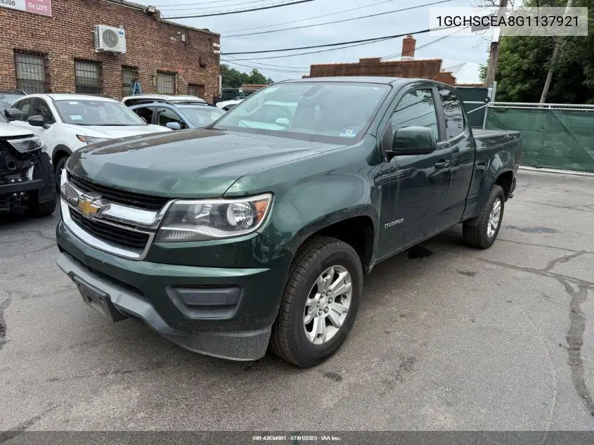 2016 Chevrolet Colorado Lt VIN: 1GCHSCEA8G1137921 Lot: 42654681