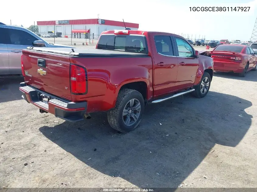 2016 Chevrolet Colorado Lt VIN: 1GCGSCE38G1147927 Lot: 42768491