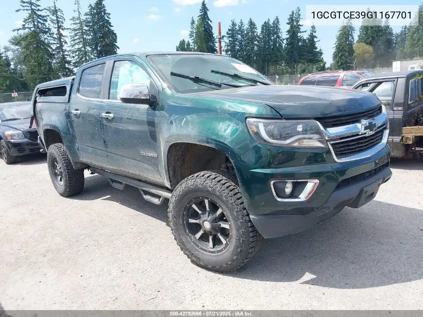 2016 Chevrolet Colorado Lt VIN: 1GCGTCE39G1167701 Lot: 42792066