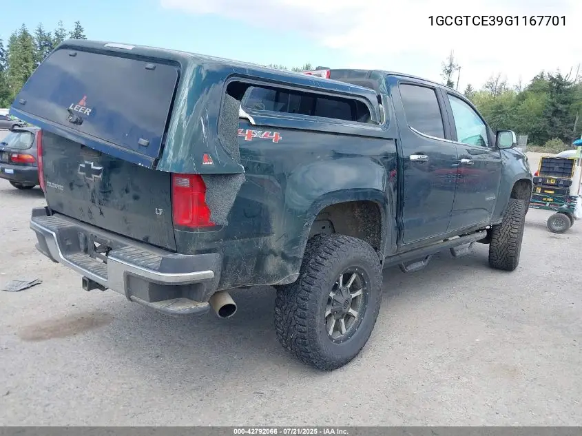 2016 Chevrolet Colorado Lt VIN: 1GCGTCE39G1167701 Lot: 42792066