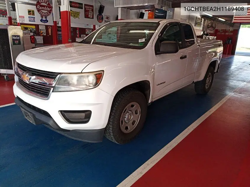 2017 Chevrolet Colorado Wt VIN: 1GCHTBEA2H1189408 Lot: 42679203
