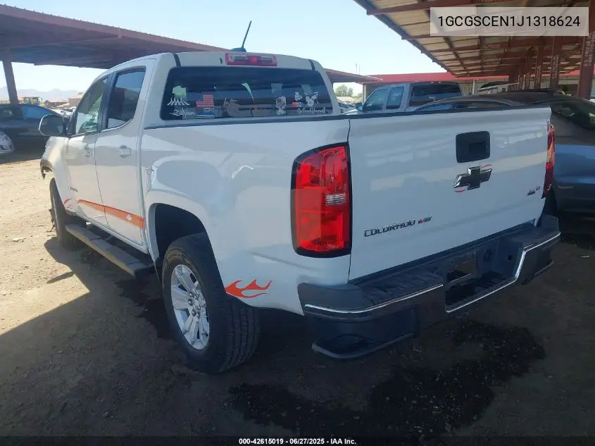 2018 Chevrolet Colorado Lt VIN: 1GCGSCEN1J1318624 Lot: 42615019