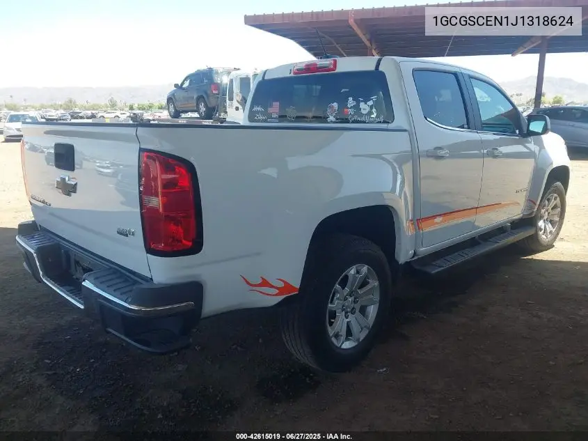 2018 Chevrolet Colorado Lt VIN: 1GCGSCEN1J1318624 Lot: 42615019