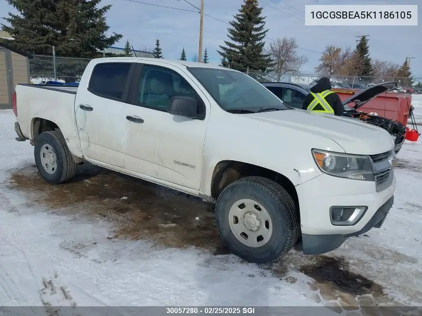 2019 Chevrolet Colorado VIN: 1GCGSBEA5K1186105 Lot: 30057280