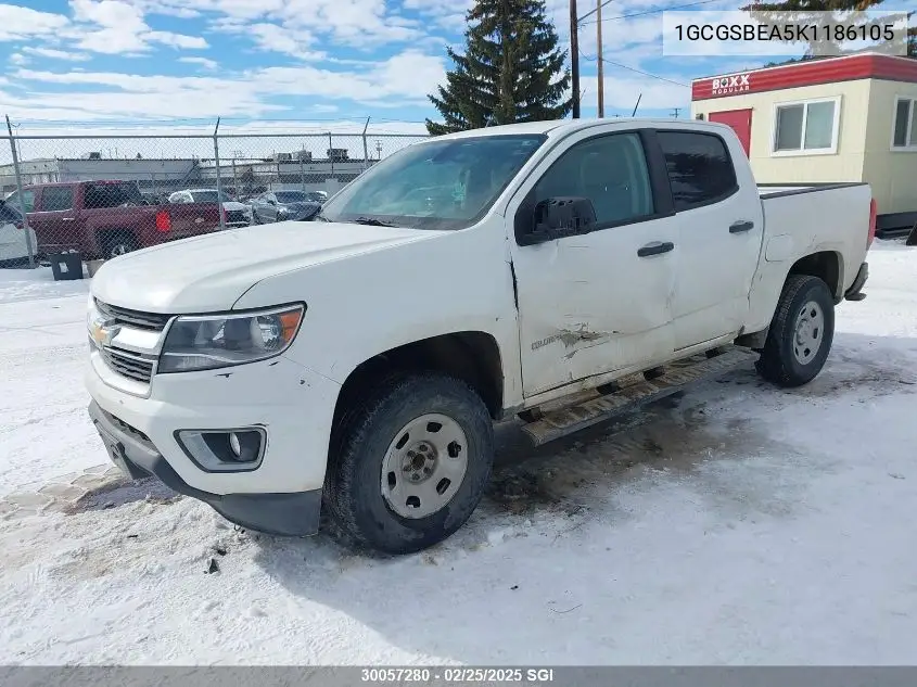 2019 Chevrolet Colorado VIN: 1GCGSBEA5K1186105 Lot: 30057280