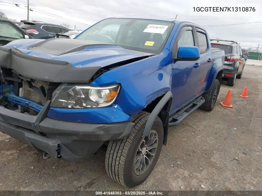 2019 Chevrolet Colorado Zr2 VIN: 1GCGTEEN7K1310876 Lot: 41848303