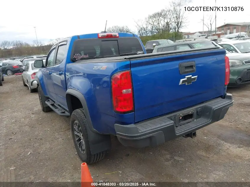 2019 Chevrolet Colorado Zr2 VIN: 1GCGTEEN7K1310876 Lot: 41848303