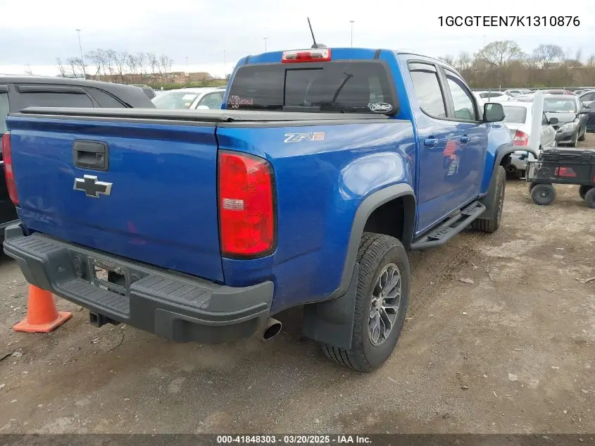 2019 Chevrolet Colorado Zr2 VIN: 1GCGTEEN7K1310876 Lot: 41848303
