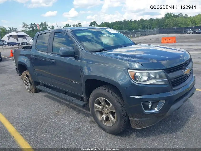 2019 Chevrolet Colorado Z71 VIN: 1GCGSDEN4K1122944 Lot: 42244176