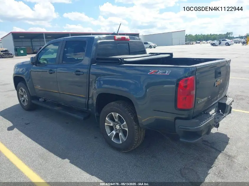 2019 Chevrolet Colorado Z71 VIN: 1GCGSDEN4K1122944 Lot: 42244176
