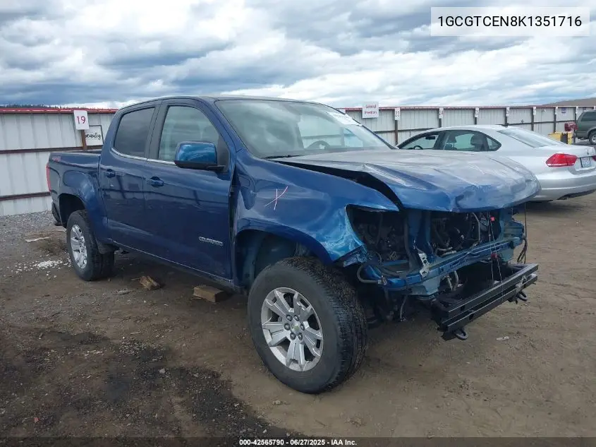 2019 Chevrolet Colorado Lt VIN: 1GCGTCEN8K1351716 Lot: 42565790