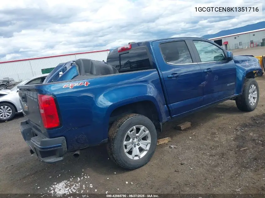 2019 Chevrolet Colorado Lt VIN: 1GCGTCEN8K1351716 Lot: 42565790