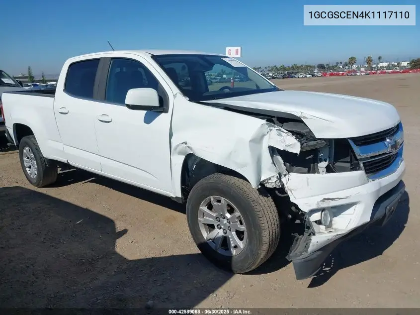 2019 Chevrolet Colorado Lt VIN: 1GCGSCEN4K1117110 Lot: 42589068