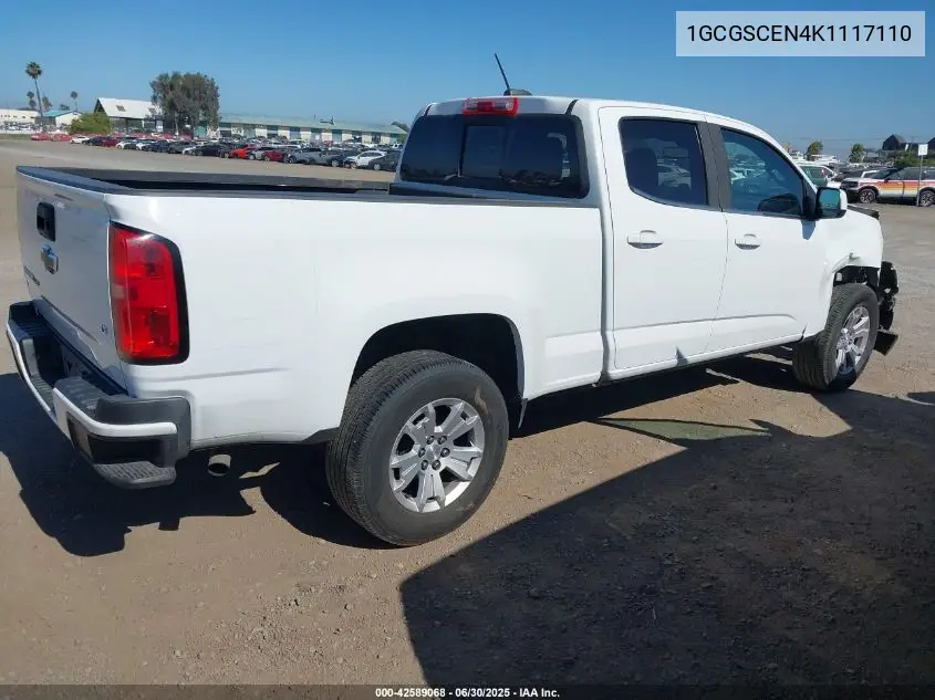 2019 Chevrolet Colorado Lt VIN: 1GCGSCEN4K1117110 Lot: 42589068